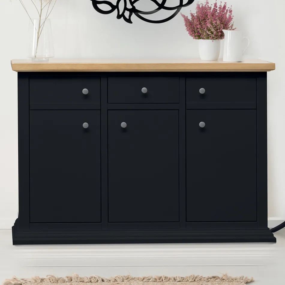 Bufetă cu Structură din Particule de Lemn Furnir Fabricat în Italia - Odino Viadurini