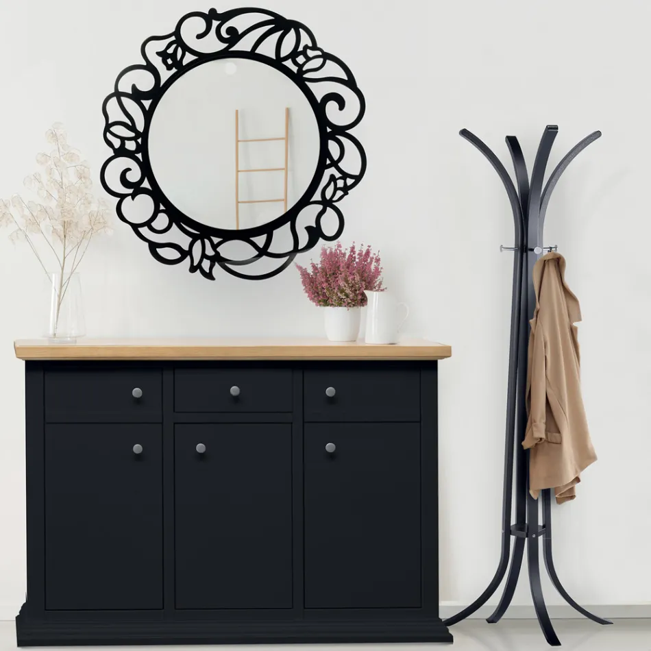 Bufetă cu Structură din Particule de Lemn Furnir Fabricat în Italia - Odino Viadurini