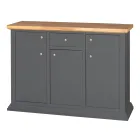 Bufetă cu Structură din Particule de Lemn Furnir Fabricat în Italia - Odino Viadurini