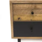 Bufetă de interior cu o ușă, 4 sertare și picioare metalice - Glisare Viadurini