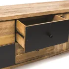 Bufetă de interior cu o ușă, 4 sertare și picioare metalice - Glisare Viadurini