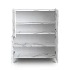 Bufetă pentru sufragerie acoperită cu finisaj marmură melaminată Fabricat în Italia - zinc Viadurini