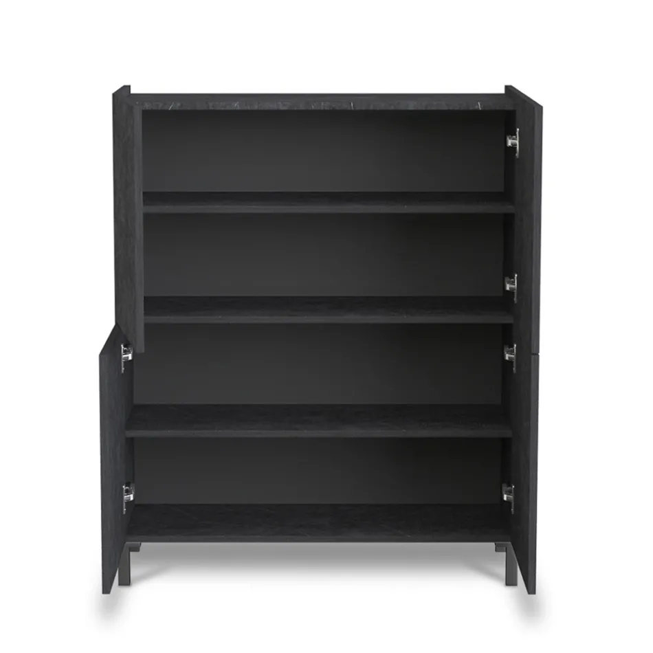 Bufetă pentru sufragerie acoperită cu finisaj marmură melaminată Fabricat în Italia - Zinc Viadurini