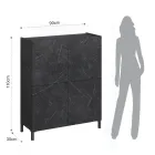 Bufetă pentru sufragerie acoperită cu finisaj marmură melaminată Fabricat în Italia - Zinc Viadurini