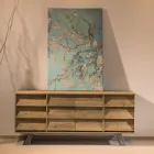 Bufetă pentru living cu 2 uși centrale și 6 sertare laterale - Slide Viadurini