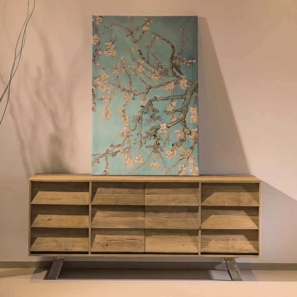 Bufetă pentru living cu 2 uși centrale și 6 sertare laterale - Slide Viadurini