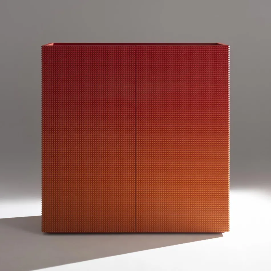 Bufet de living cu 2 uși, finisaj diamantat, fabricat în Italia - Sagittario Viadurini