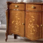 Bufetă pentru living din lemn de nuc sau alb, fabricată în Italia - Ottaviano Viadurini