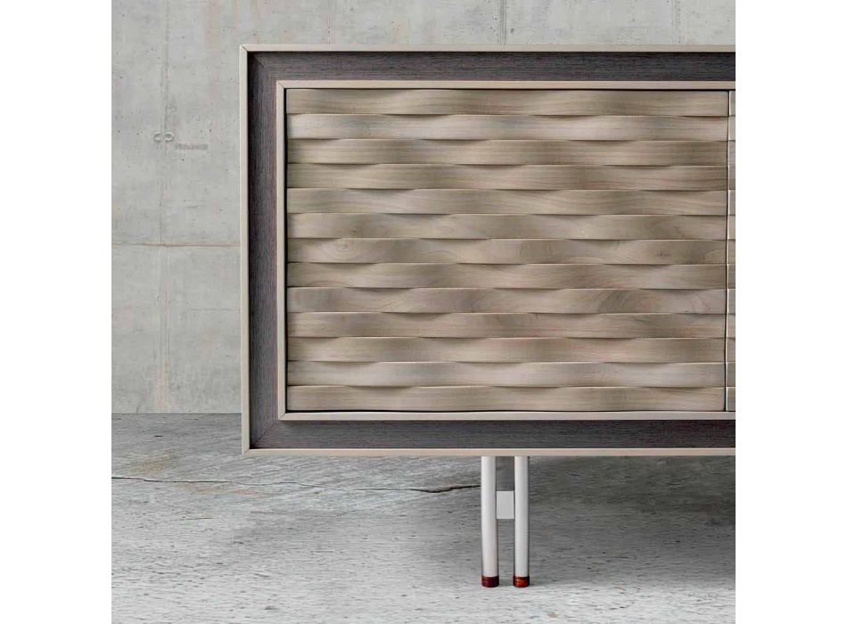 Credința de design modern din lemn masiv, L192 x D 50 cm, Teresa Viadurini