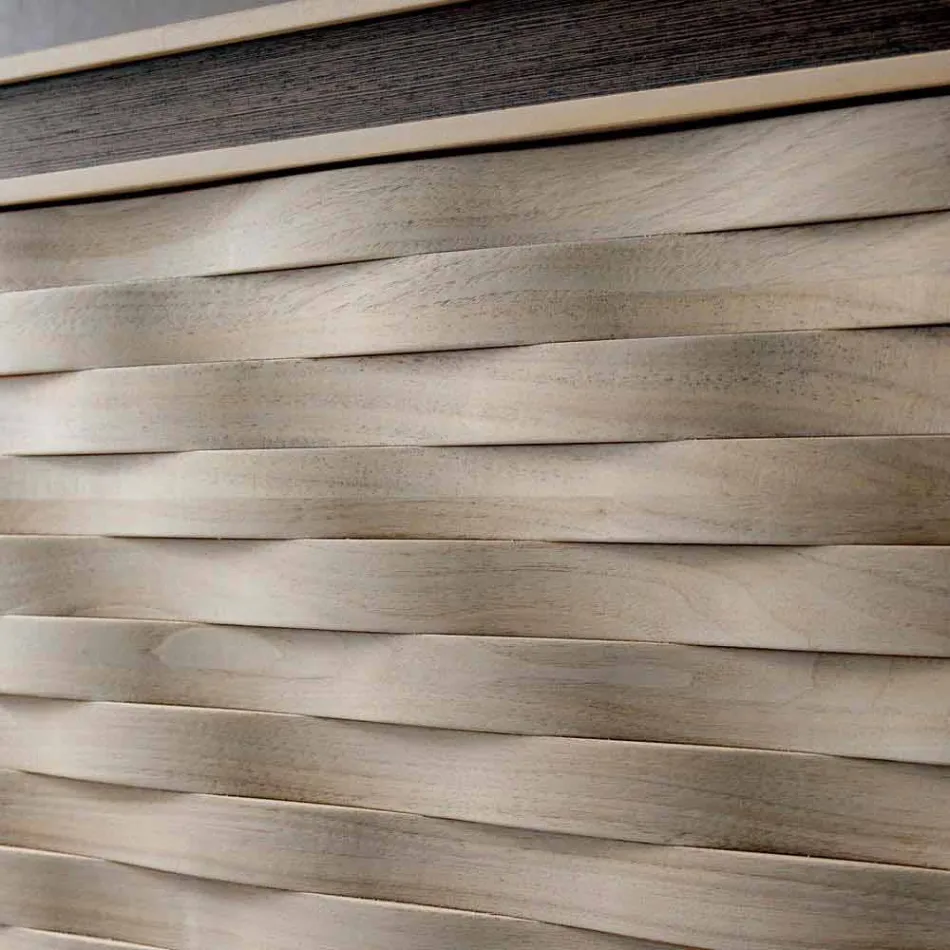 Credința de design modern din lemn masiv, L192 x D 50 cm, Teresa Viadurini