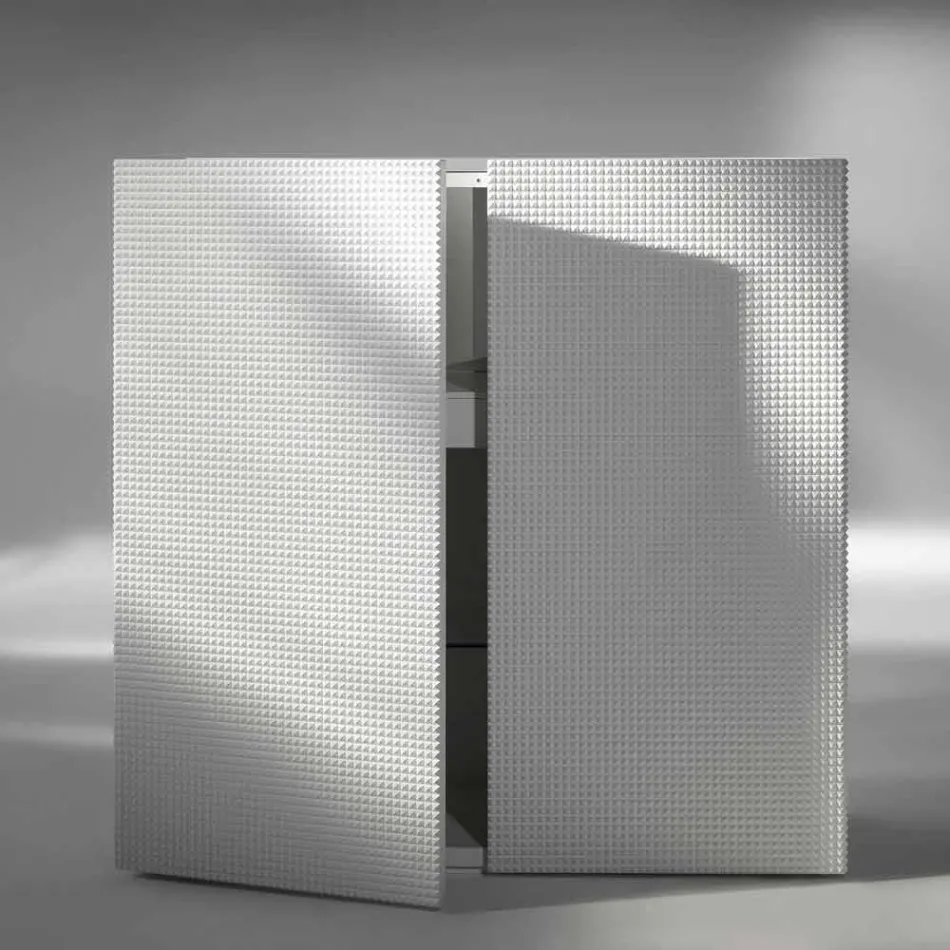 sideboard Design cu 2 usi model alb, negru sau auriu Flora Viadurini