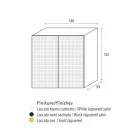 sideboard Design cu 2 usi model alb, negru sau auriu Flora Viadurini