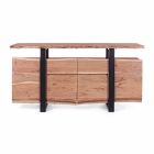 Buffet de design din lemn de salcâm și oțel vopsit Homemotion - Lanza Viadurini