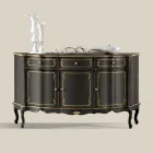 Bufetă de lux cu 3 uși și 3 sertare din lemn Made in Italy - Leonor Viadurini