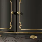 Bufetă de lux cu 3 uși și 3 sertare din lemn Made in Italy - Leonor Viadurini