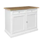 Bufetă din lemn cu 2 sertare și 2 uși Made in Italy - Uller Viadurini