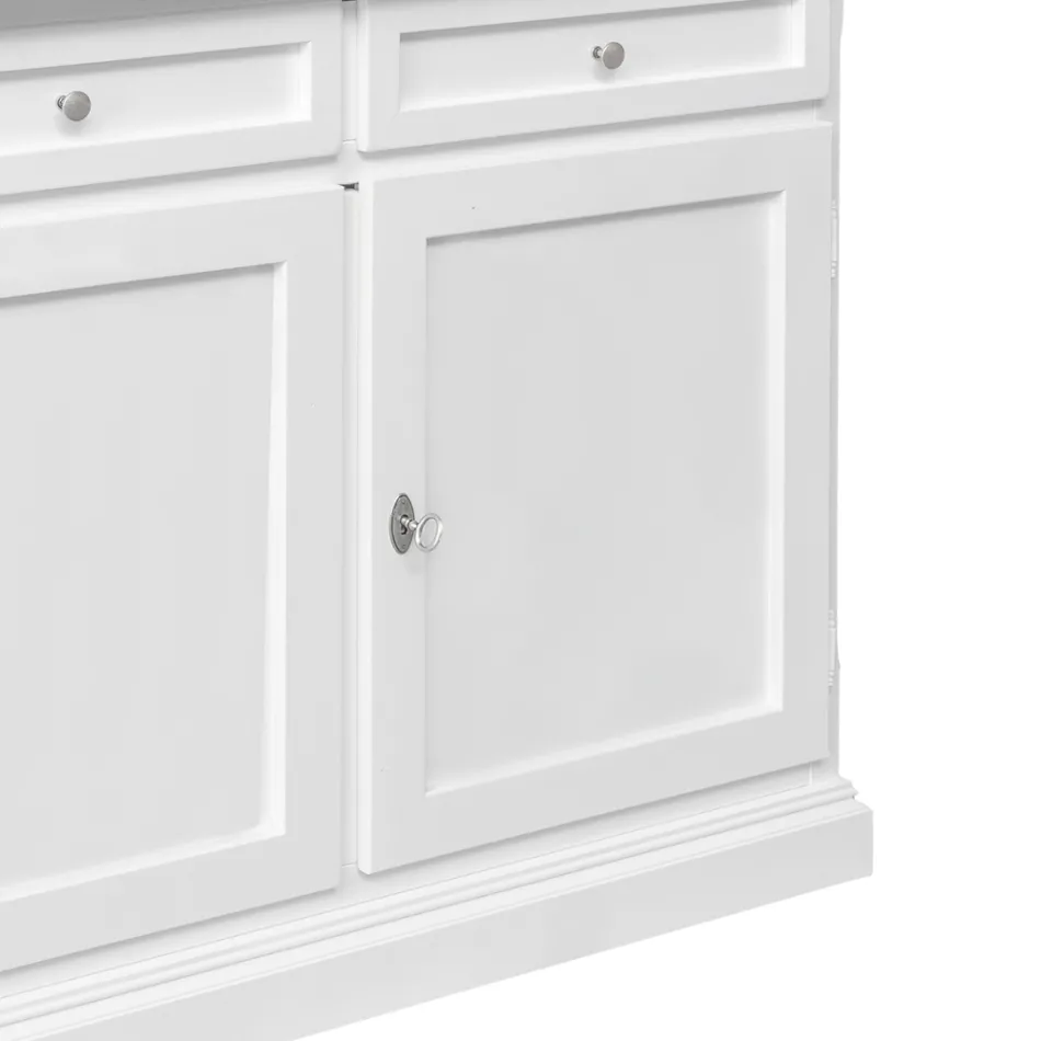 Bufetă din lemn cu 2 sertare și 2 uși Made in Italy - Uller Viadurini