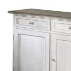 Bufetă din lemn cu 3 sertare și 3 uși Made in Italy - Uller Viadurini