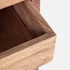 Buffet din lemn de finisaj natural cu uși și sertare Homemotion - Ventador Viadurini