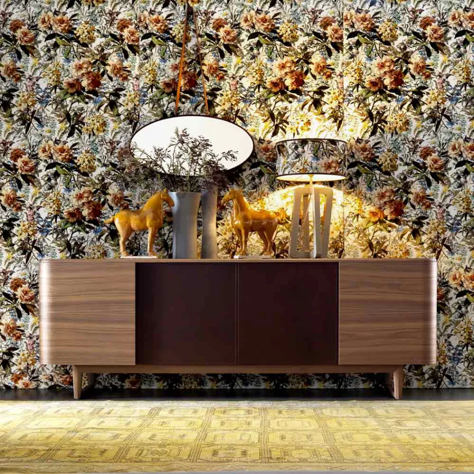 Grilli York 4 blat de lemn furniruit făcut în Italia Viadurini