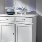 Bufetă din Lemn Lăcuit Alb cu 2 Uși și 2 Sertare Made in Italy - Sogbo Viadurini