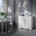 Bufetă din Lemn Lăcuit Alb cu 2 Uși și 2 Sertare Made in Italy - Sogbo Viadurini