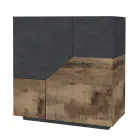 Bufeta din Lemn Melaminat 3 Camere si 2 Rafturi Made in Italy - Alyssa Viadurini