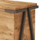 Comoda din lemn de stejar si metal cu 2 usi si compartiment deschis Made in Italy - Jennifer Viadurini