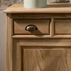 Bufet din lemn masiv de tec cu 2 uși și 3 sertare - Karate Viadurini