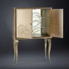 servantă Contemporan cu 2 usi din lemn masiv si Joy din piele anilina Viadurini