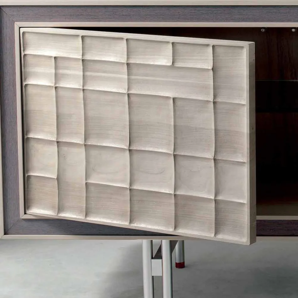 Dulăpior Design modern cu 3 usi din lemn masiv Anna Viadurini