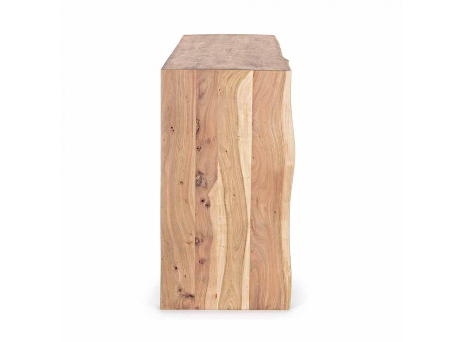 Buffet modern din lemn de salcâm cu 2 uși și 3 sertare Homemotion - Lauro Viadurini