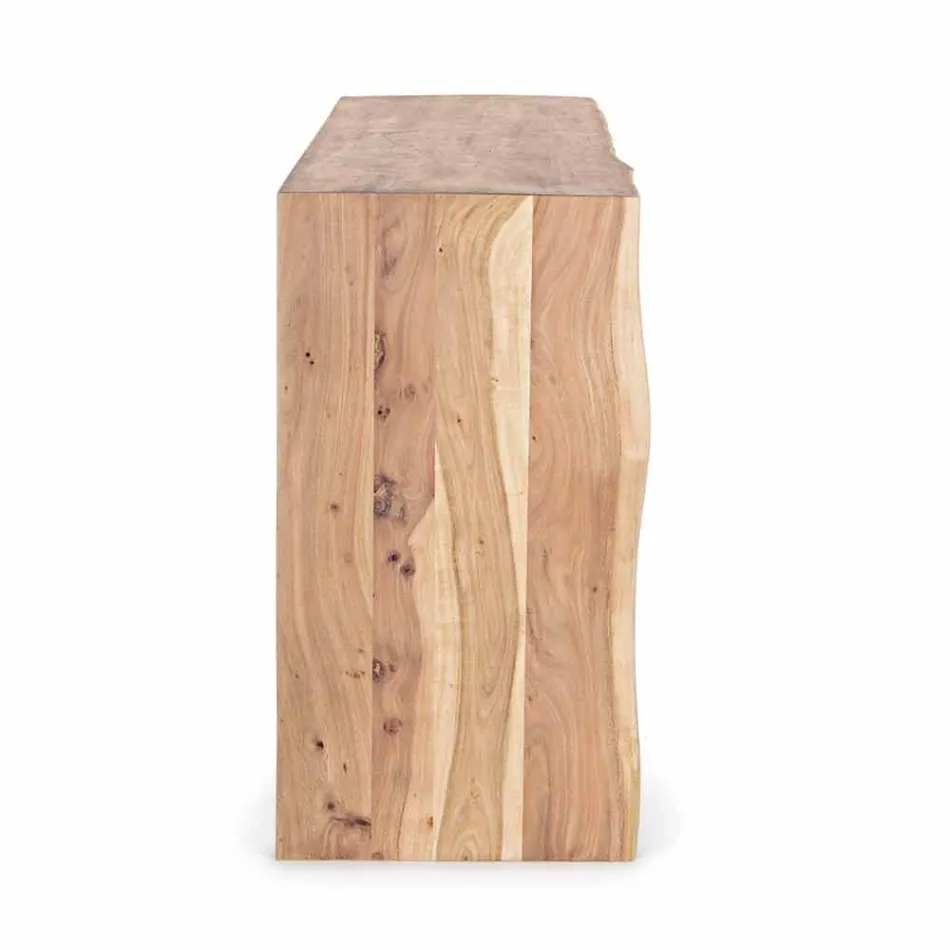 Buffet modern din lemn de salcâm cu 2 uși și 3 sertare Homemotion - Lauro Viadurini