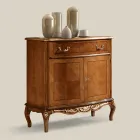 Bufetă clasică de living Avio Blue sau lemn de nuc Made in Italy - Chantilly Viadurini