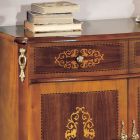 Bufetă pentru living din lemn de nuc sau alb și incrustații Made in Italy - Katerine Viadurini