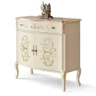 Bufetă pentru living din lemn de nuc sau alb și incrustații Made in Italy - Katerine Viadurini