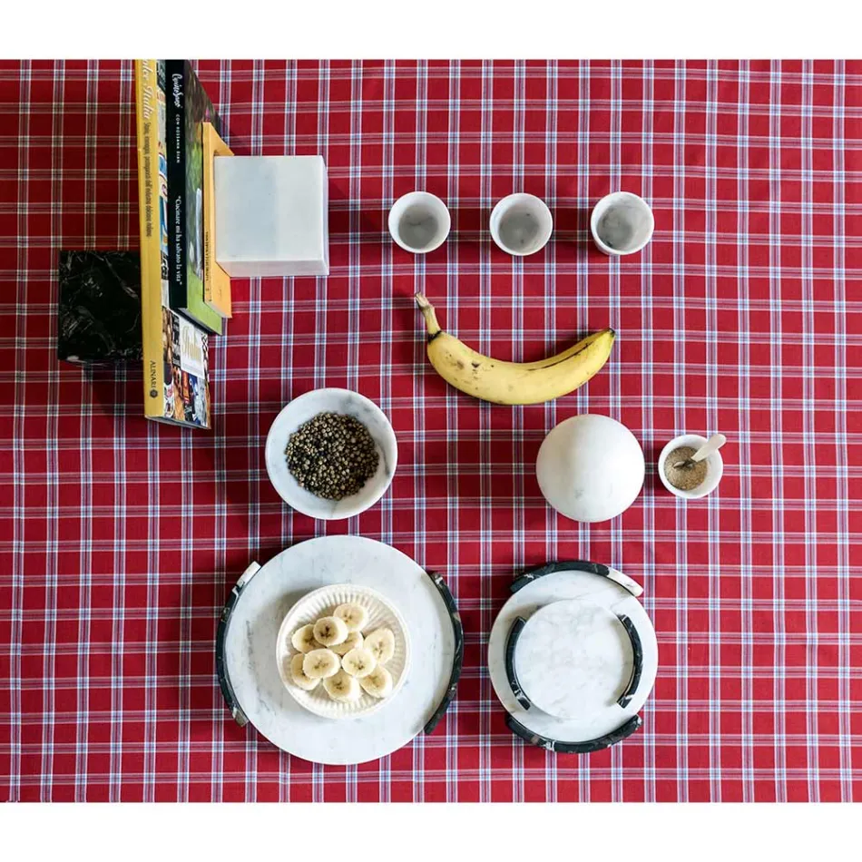 Cube Design Hârtie din Marmura Carrara Albă Satin Fabricat în Italia - Qubo Viadurini