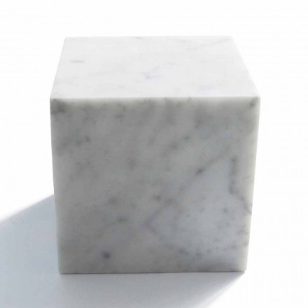 Cube Design Hârtie din Marmura Carrara Albă Satin Fabricat în Italia - Qubo Viadurini