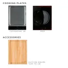 Bucătărie în aer liber 141x70x93 cm din tec solid și aluminiu - Stilosa Viadurini