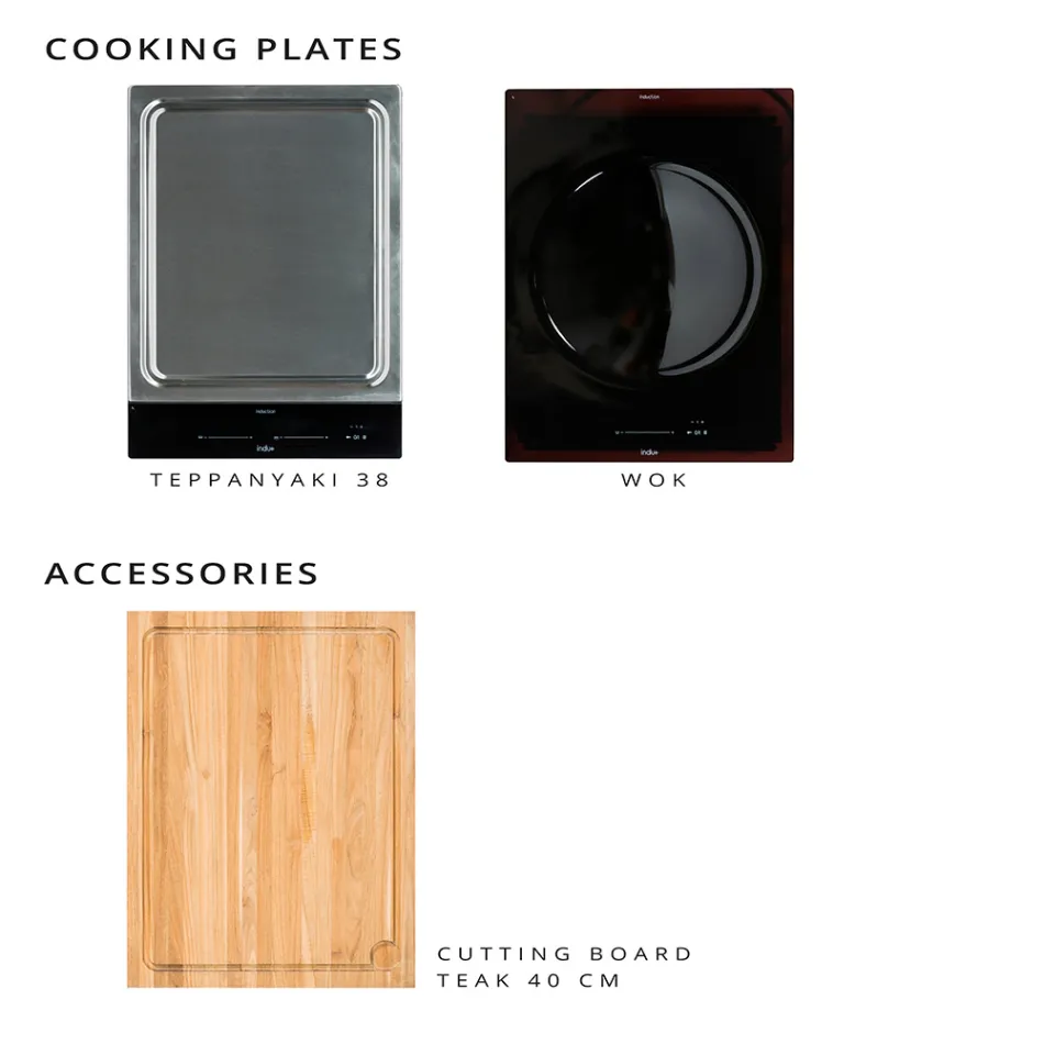 Bucătărie în aer liber 141x70x93 cm din tec solid și aluminiu - Stilosa Viadurini