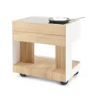 Bucătărie în aer liber 96x70x93 cm din tec solid și aluminiu - rafinat Viadurini