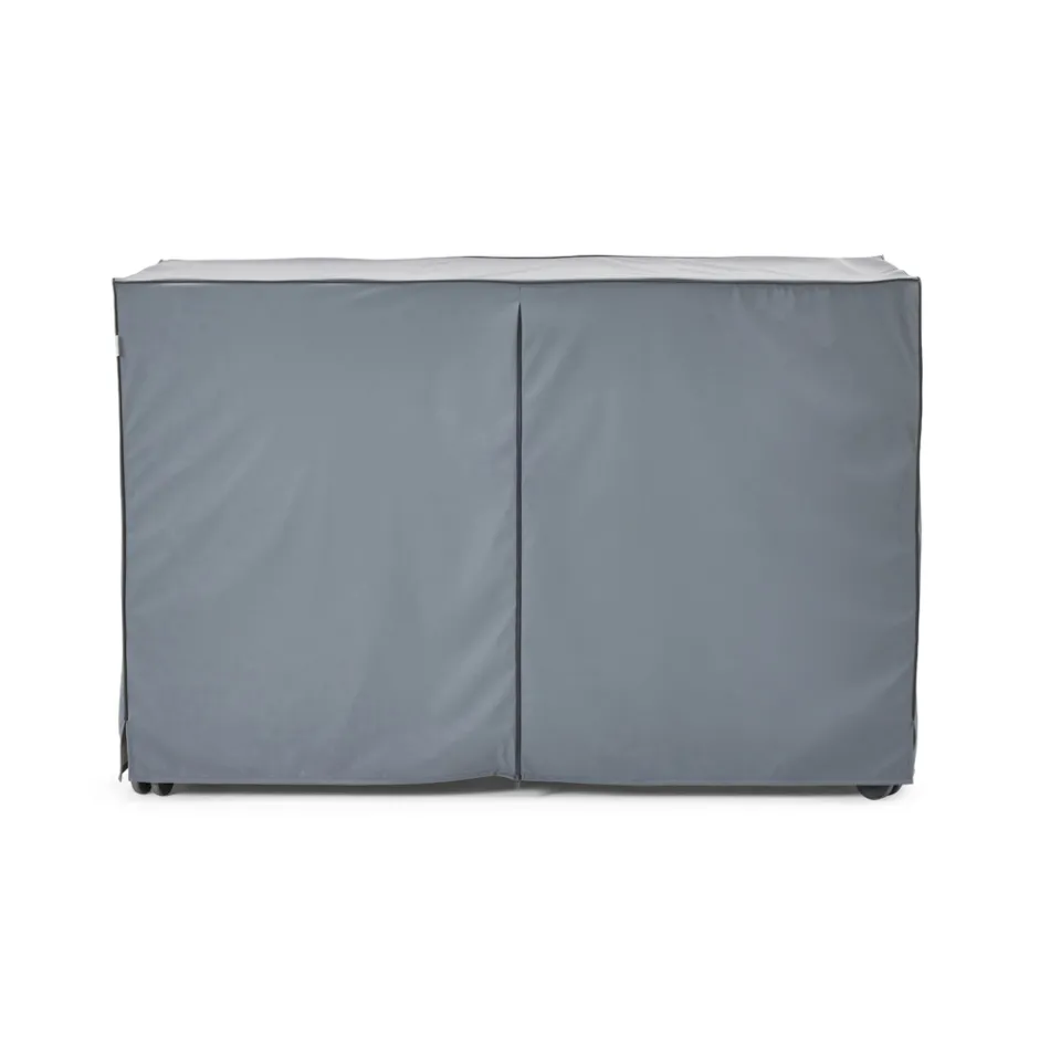 Bucătărie în aer liber 96x70x93 cm din tec solid și aluminiu - rafinat Viadurini