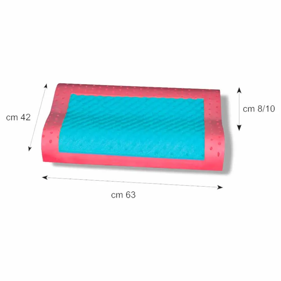 Pernă dublu val în memoria Ginseng și Memory AirSense fabricată în Italia - Thames Viadurini