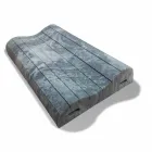 Pernă dublu val în Memory Xform 11 cm înălțime Made in Italy - Curly Viadurini