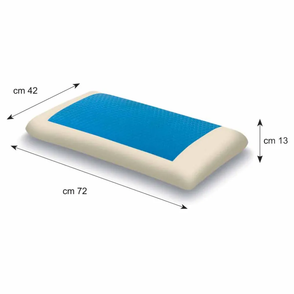 Perna cu memorie ergonomică Hydrogel 13 cm înălțime Fabricată în Italia - Destul Viadurini
