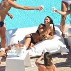 Cloud pernă de relaxare în aer liber din piele faux alb nautice Trona Viadurini