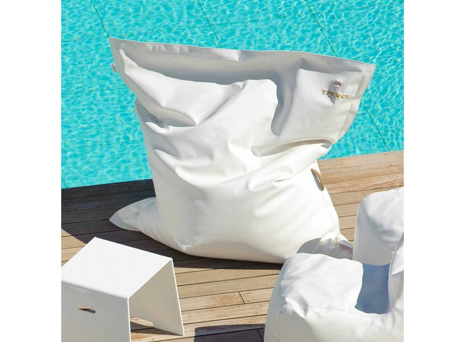 Cloud pernă de relaxare în aer liber din piele faux alb nautice Trona Viadurini