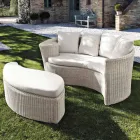 Garden Daybad din Polyrattan Fibre 2 Elemente - Femeie Viadurini