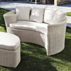Garden Daybad din Polyrattan Fibre 2 Elemente - Femeie Viadurini