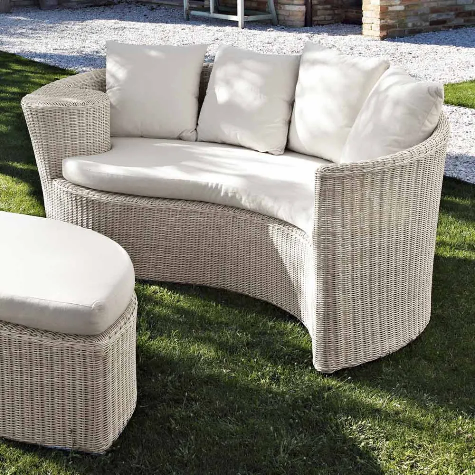 Garden Daybad din Polyrattan Fibre 2 Elemente - Femeie Viadurini
